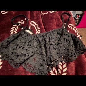 Black lace bandeau